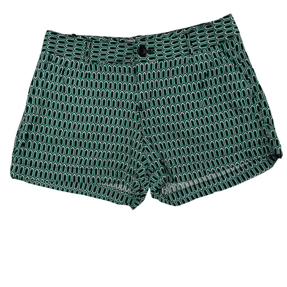 Like new Banana Repulic Green & Black print Print Short Size 2